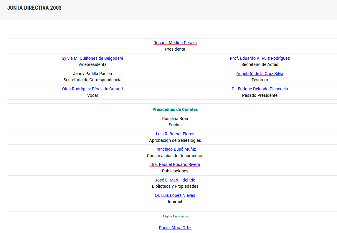 Junta Directiva 2003