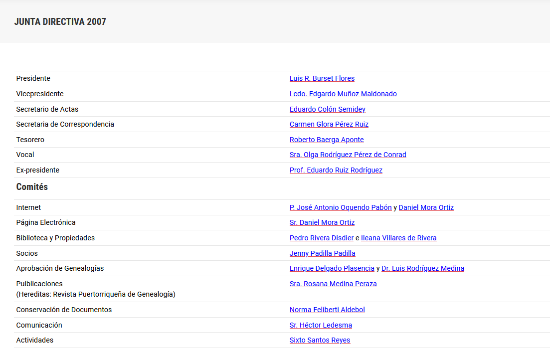 Junta Directiva 2007