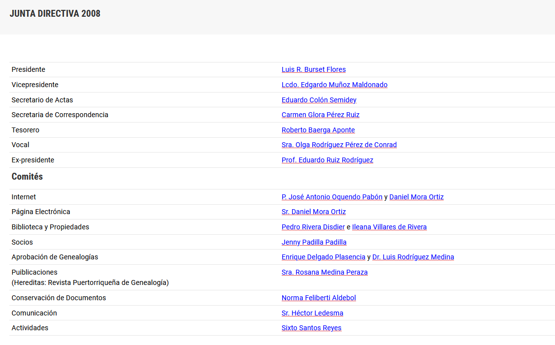 Junta Directiva 2008