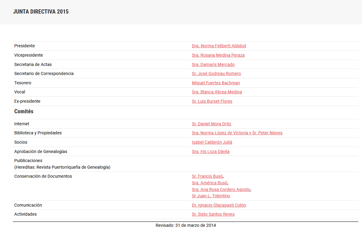 Junta Directiva 2015