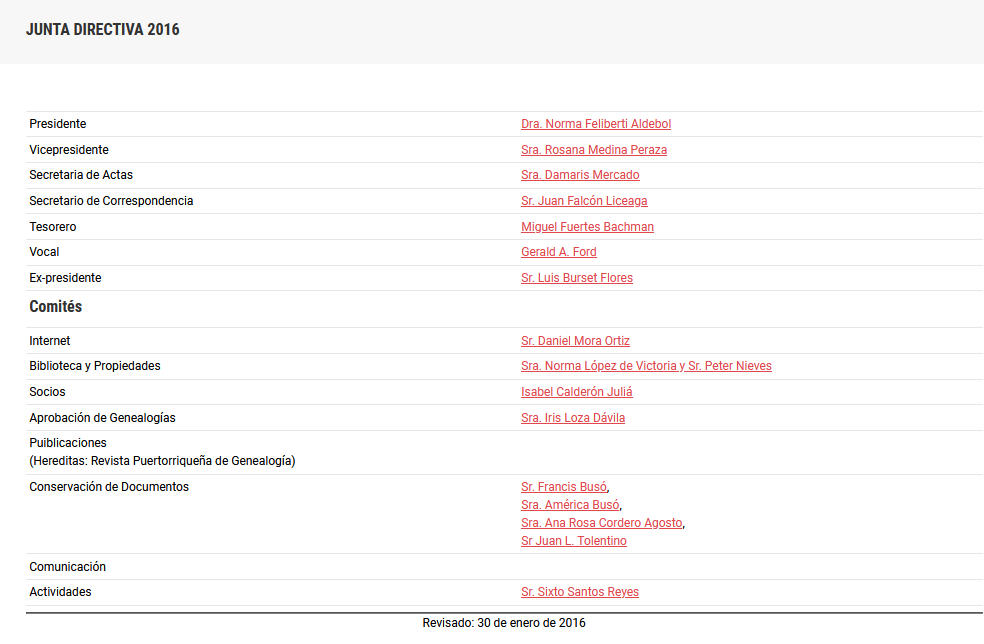 Junta Directiva 2016